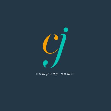 CJ harf Logo şablonu