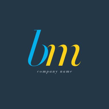 BM harf Logo şablonu