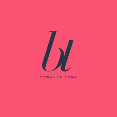 BT harf Logo şablonu