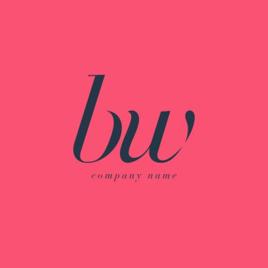 BW harf Logo şablonu