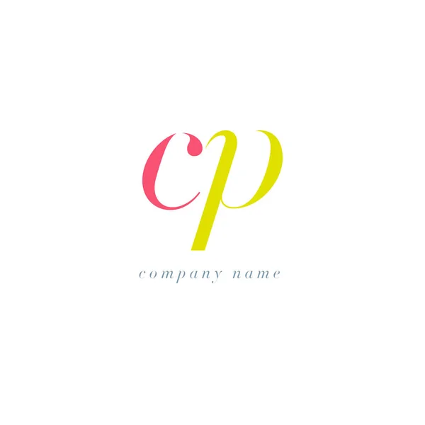 CP Letters Logo plantilla — Vector de stock