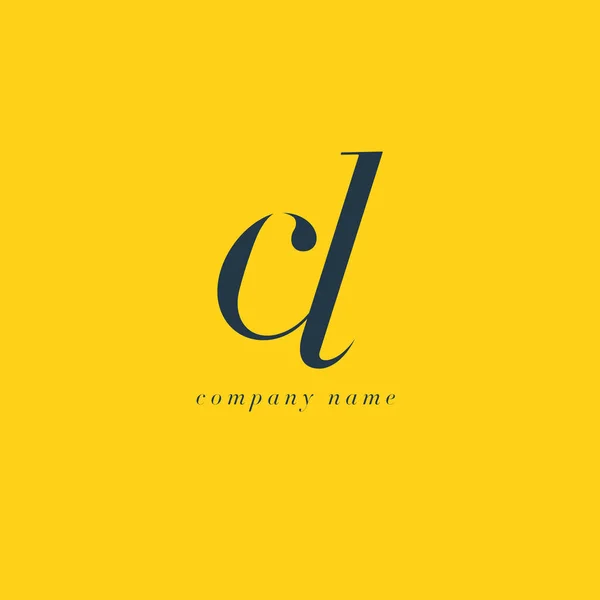 Cl 文字ロゴのテンプレート — ストックベクタ