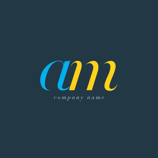 Modello di logo AM Letters — Vettoriale Stock