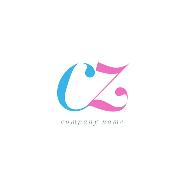 CZ harf Logo şablonu — Stok Vektör