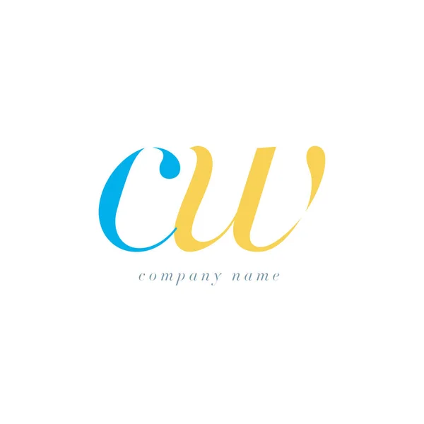 Szablon Logo litery CW — Wektor stockowy