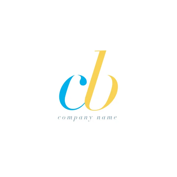 CB dopisy Logo šablona — Stockový vektor