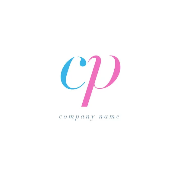 Modello di logo lettere CP — Vettoriale Stock