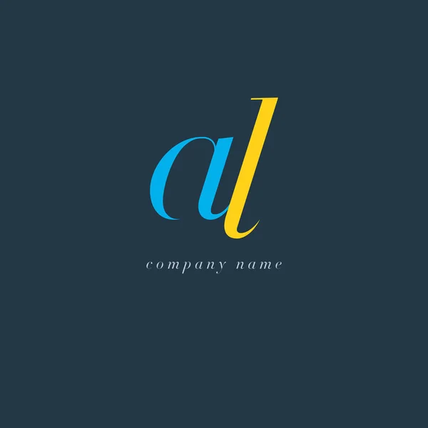 Шаблон логотип букви Al — стоковий вектор