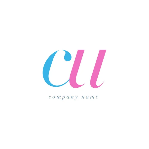 CU Letters Logo template — Stock Vector