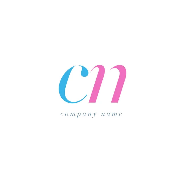 CN Letters Logo plantilla — Archivo Imágenes Vectoriales