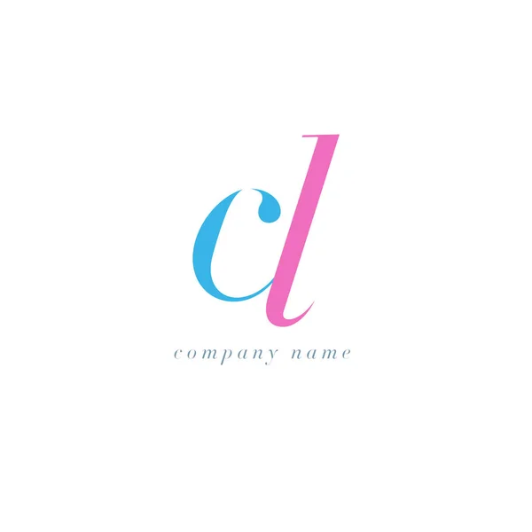 CL λογότυπο γράμματα πρότυπο — Διανυσματικό Αρχείο