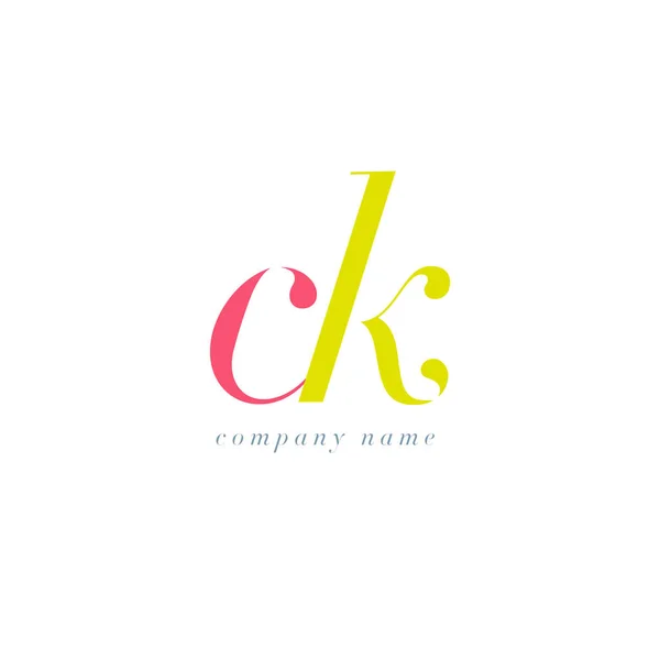 CK bokstäver logotyp mall — Stock vektor