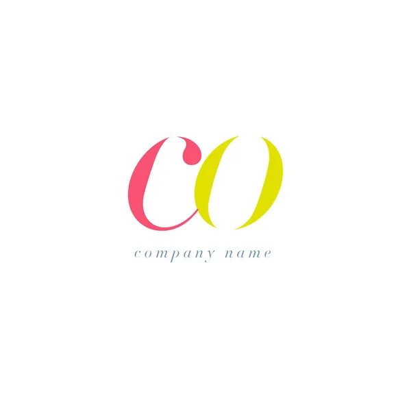 CO Cartas Logo plantilla — Vector de stock
