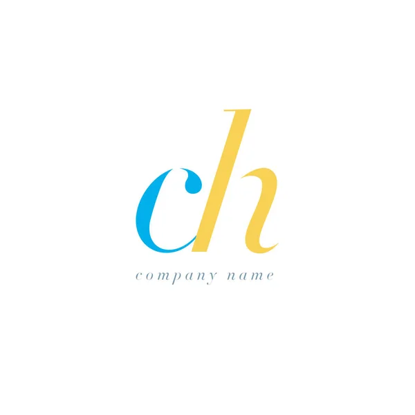 Ch の文字ロゴのテンプレート — ストックベクタ
