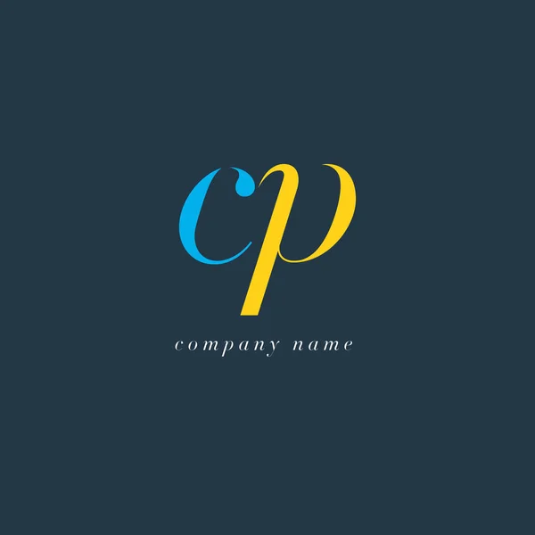 CP Letters Logo plantilla — Vector de stock