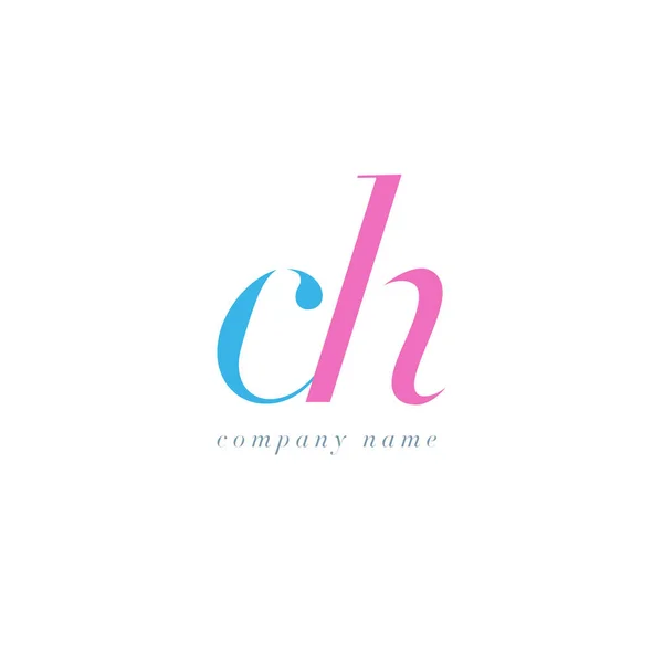 CH Letters Logo plantilla — Archivo Imágenes Vectoriales