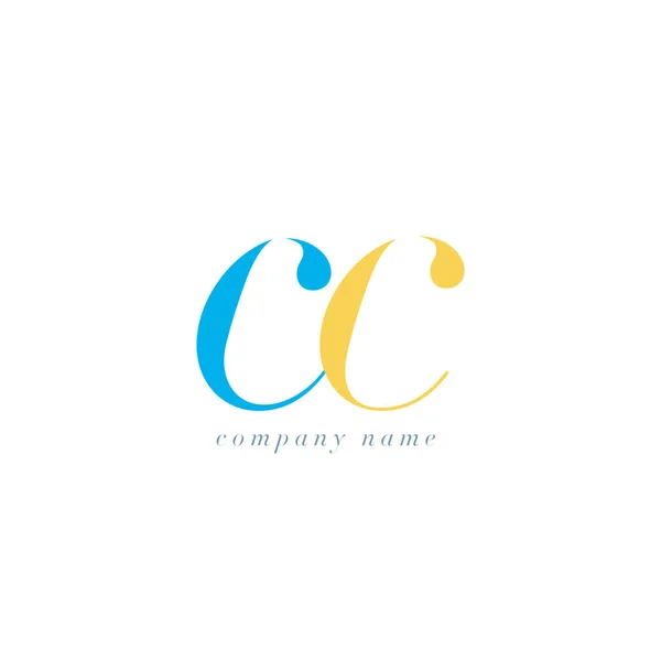 CC bokstäver logotyp mall — Stock vektor