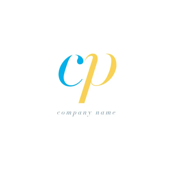 CP Letters Logo plantilla — Vector de stock