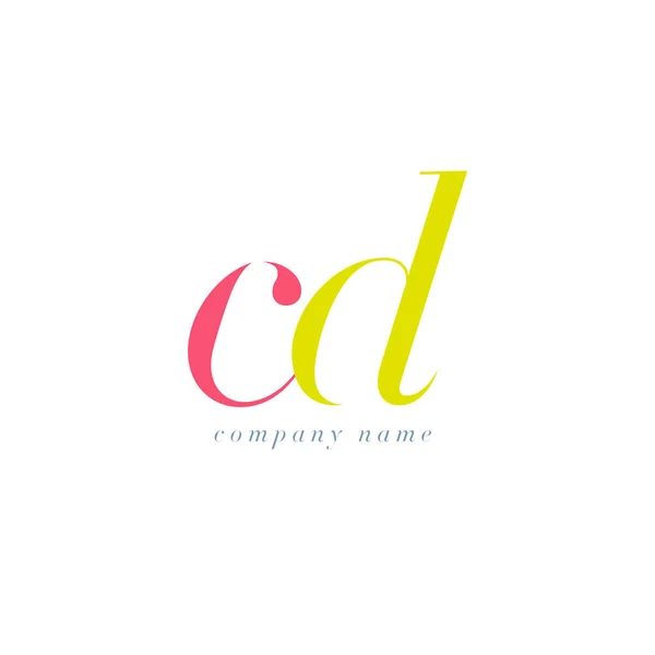 Modello di logo delle lettere CD — Vettoriale Stock