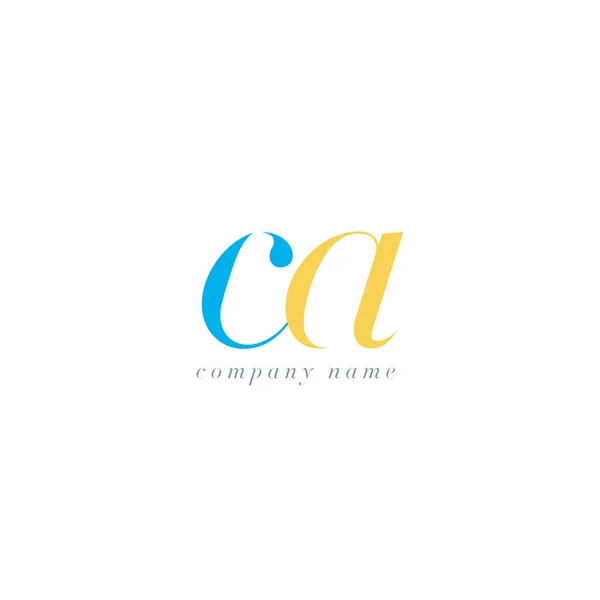 CA dopisy Logo šablona — Stockový vektor