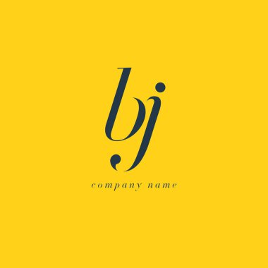 BJ harf Logo şablonu