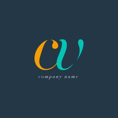 CV harf Logo şablonu