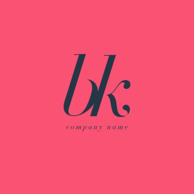 BK harf Logo şablonu