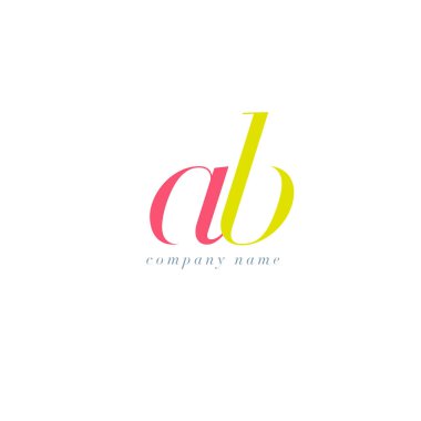 AB harf Logo şablonu