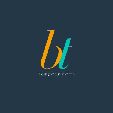 BT harf Logo şablonu