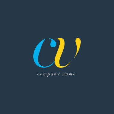 CV harf Logo şablonu