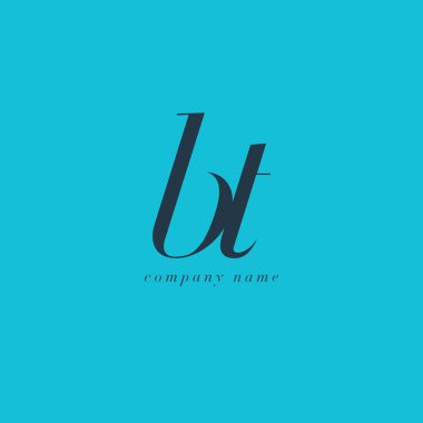 BT harf Logo şablonu