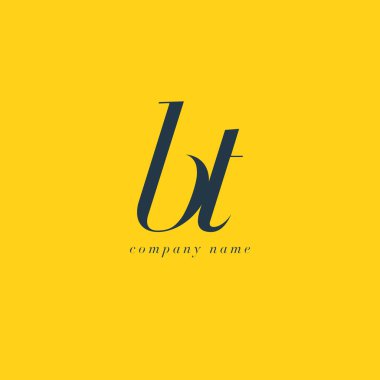 BT harf Logo şablonu