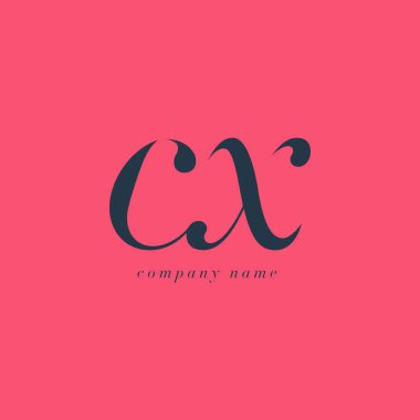 CX harf Logo şablonu