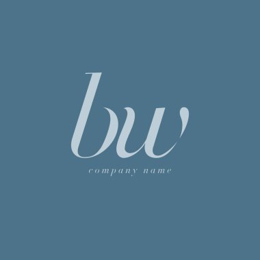 BW harf Logo şablonu