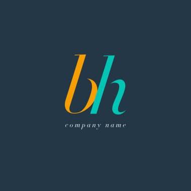 BH harf Logo şablonu