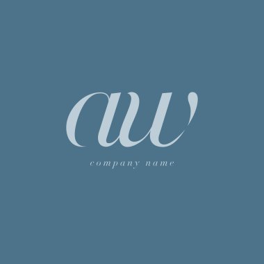 AW harf Logo şablonu