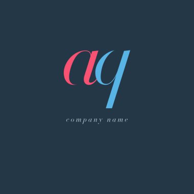 AQ harf Logo şablonu