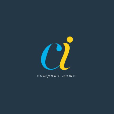 CI harf Logo şablonu