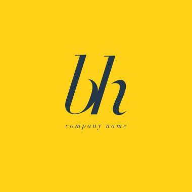 BH harf Logo şablonu