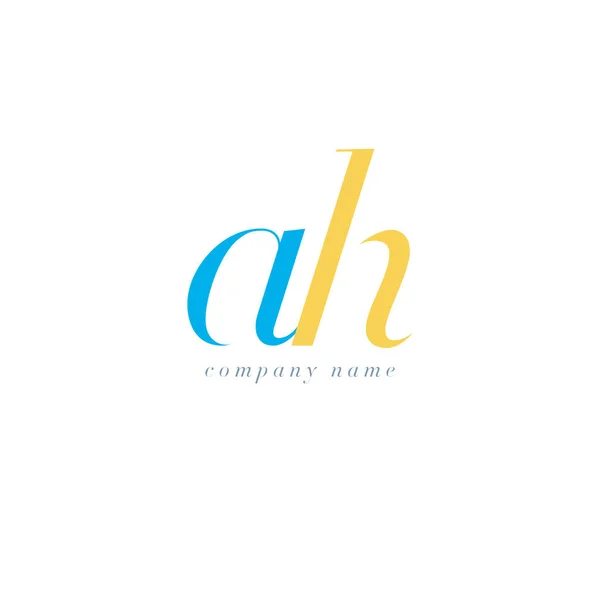 AH Cartas Logo plantilla — Vector de stock