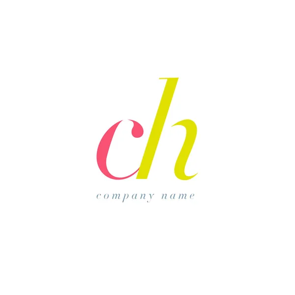 CH Letters Logo plantilla — Vector de stock