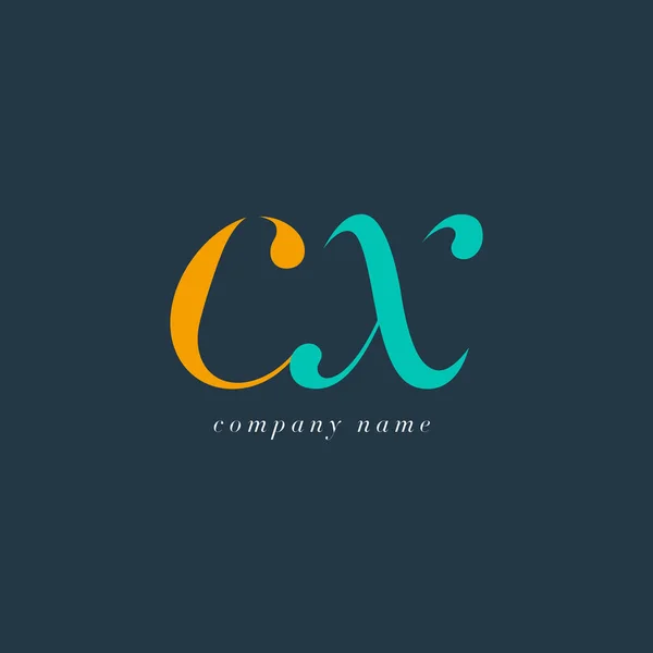 CX Lettres Modèle de logo — Image vectorielle