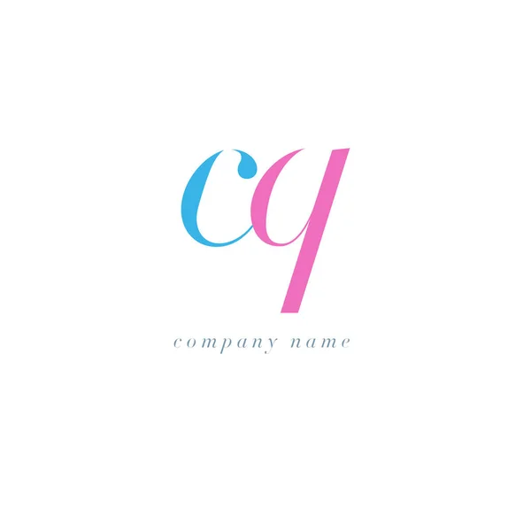 Modello logo lettere CQ — Vettoriale Stock