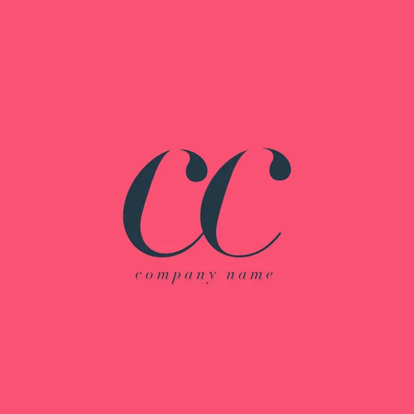 Cc の文字ロゴのテンプレート — ストックベクタ