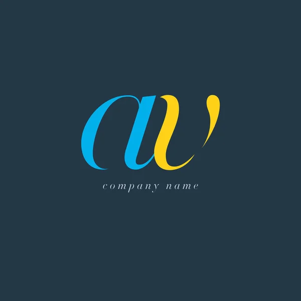 AV λογότυπο γράμματα πρότυπο — Διανυσματικό Αρχείο