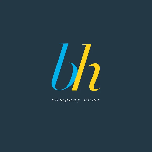 Plantilla de logotipo de letras BH — Vector de stock