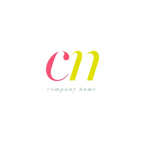 CN Letters Logo plantilla — Vector de stock