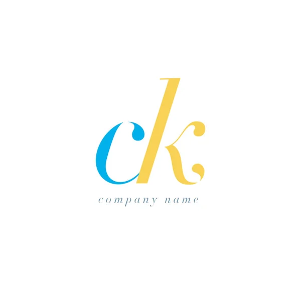 CK Letters Modelo de logotipo —  Vetores de Stock