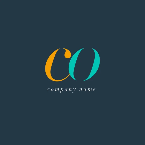 CO Cartas Logo plantilla — Vector de stock