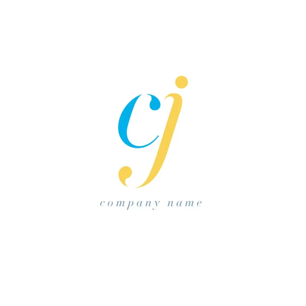 Modello di logo delle lettere CJ — Vettoriale Stock